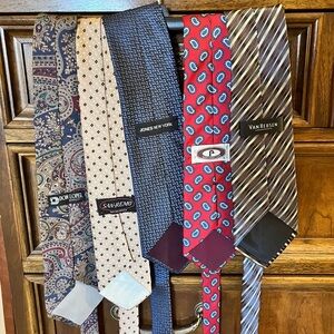 Rare vintage men’s 100% silk designer neckties. Don Loper, Van Heusen, San Remo